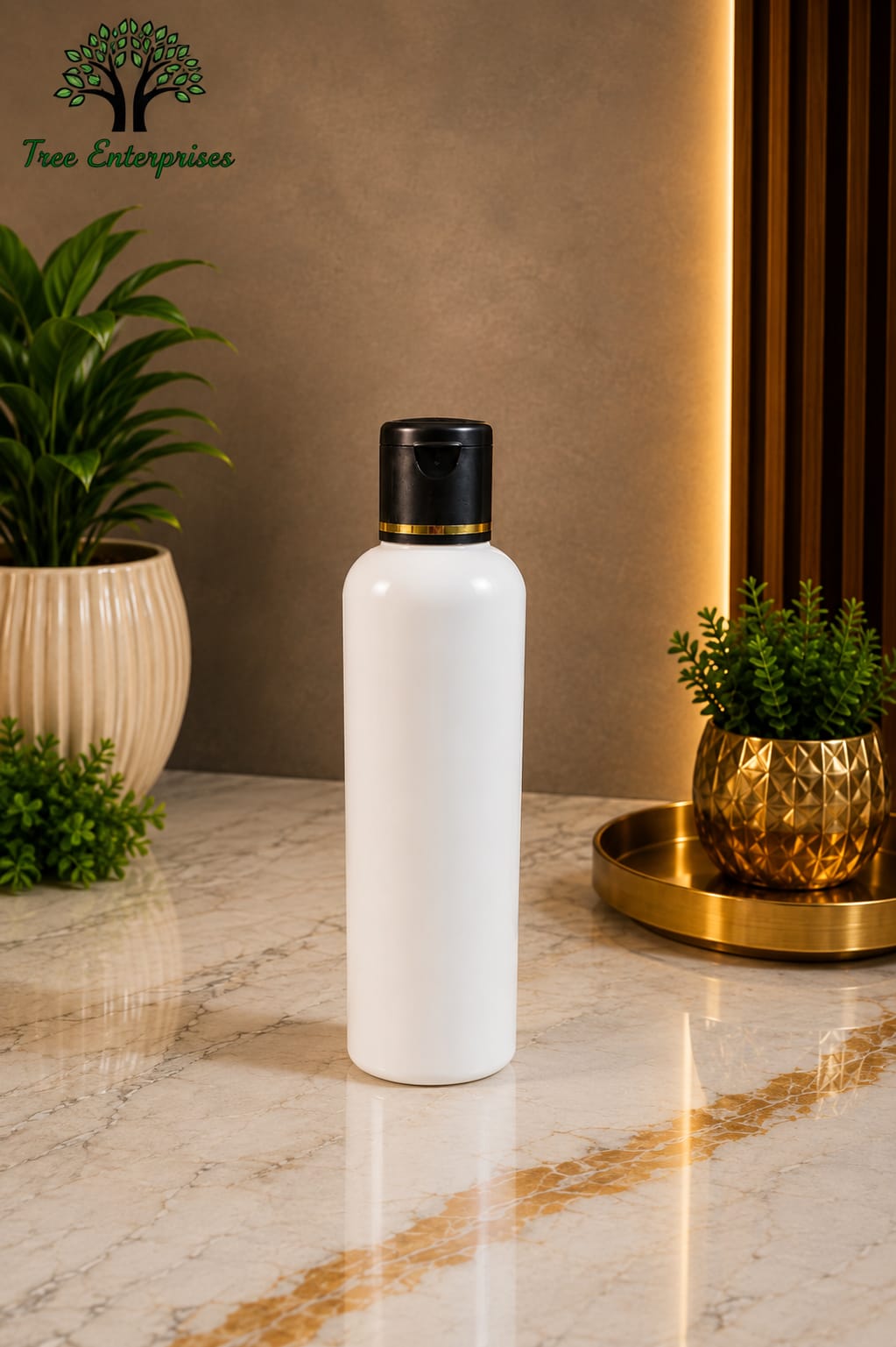 HDPE ROUND BOTTLE 100ML WITH LID  